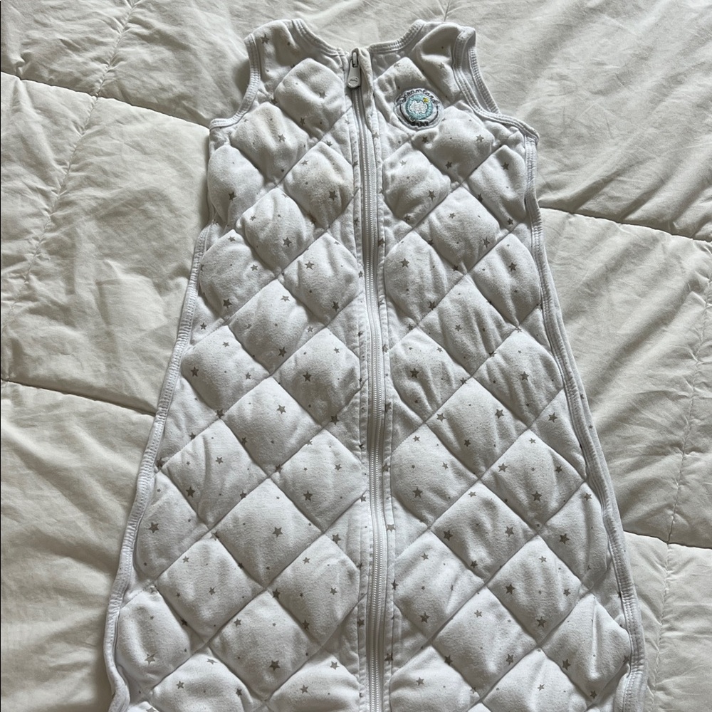 Cozy White Quilted Kids Pajama Sleep Sack